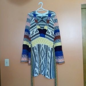Free People Colorful Geometric Asymmetrical Dress